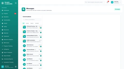 Messages - Resident communication interface