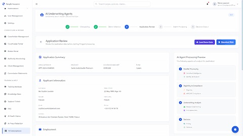 Application Review Interface
